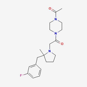 1-(4-Acetylpiperazin-1-yl)-2-[2-[(3-fluorophenyl)methyl]-2-methylpyrrolidin-1-yl]ethanone