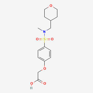 2-[4-[Methyl(oxan-4-ylmethyl)sulfamoyl]phenoxy]acetic acid