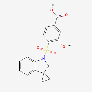 3-methoxy-4-spiro[2H-indole-3,1'-cyclopropane]-1-ylsulfonylbenzoic acid