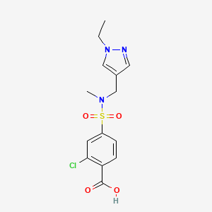 2-Chloro-4-[(1-ethylpyrazol-4-yl)methyl-methylsulfamoyl]benzoic acid