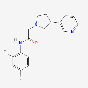 molecular formula C17H17F2N3O B7245509 N-(2,4-difluorophenyl)-2-(3-pyridin-3-ylpyrrolidin-1-yl)acetamide 