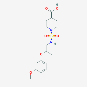 1-[2-(3-Methoxyphenoxy)propylsulfamoyl]piperidine-4-carboxylic acid