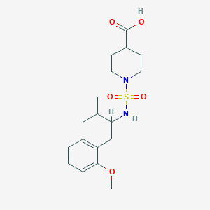 1-[[1-(2-Methoxyphenyl)-3-methylbutan-2-yl]sulfamoyl]piperidine-4-carboxylic acid