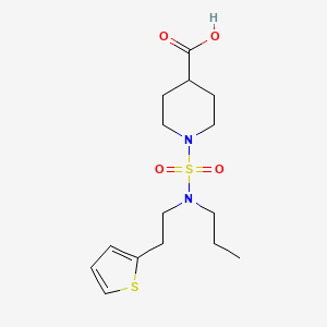 1-[Propyl(2-thiophen-2-ylethyl)sulfamoyl]piperidine-4-carboxylic acid