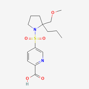 5-[2-(Methoxymethyl)-2-propylpyrrolidin-1-yl]sulfonylpyridine-2-carboxylic acid