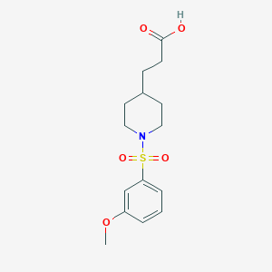 3-[1-(3-Methoxyphenyl)sulfonylpiperidin-4-yl]propanoic acid