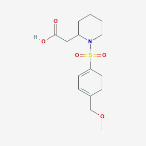 2-[1-[4-(Methoxymethyl)phenyl]sulfonylpiperidin-2-yl]acetic acid