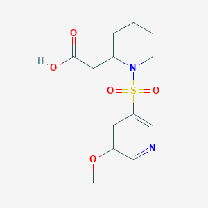 2-[1-(5-Methoxypyridin-3-yl)sulfonylpiperidin-2-yl]acetic acid