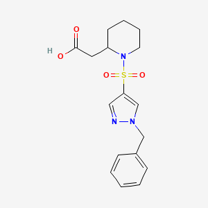 2-[1-(1-Benzylpyrazol-4-yl)sulfonylpiperidin-2-yl]acetic acid