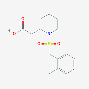 2-[1-[(2-Methylphenyl)methylsulfonyl]piperidin-2-yl]acetic acid