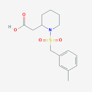 2-[1-[(3-Methylphenyl)methylsulfonyl]piperidin-2-yl]acetic acid