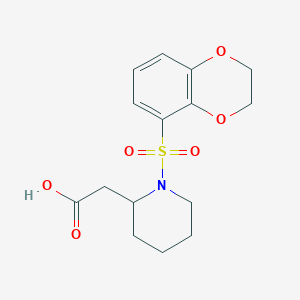 2-[1-(2,3-Dihydro-1,4-benzodioxin-5-ylsulfonyl)piperidin-2-yl]acetic acid