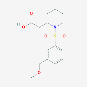 2-[1-[3-(Methoxymethyl)phenyl]sulfonylpiperidin-2-yl]acetic acid