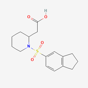 2-[1-(2,3-dihydro-1H-inden-5-ylsulfonyl)piperidin-2-yl]acetic acid