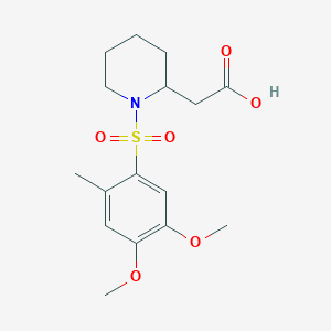 2-[1-(4,5-Dimethoxy-2-methylphenyl)sulfonylpiperidin-2-yl]acetic acid