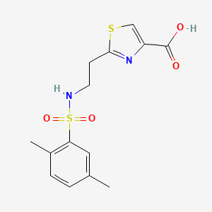 2-[2-[(2,5-Dimethylphenyl)sulfonylamino]ethyl]-1,3-thiazole-4-carboxylic acid