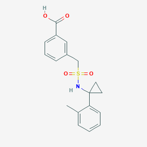 3-[[1-(2-Methylphenyl)cyclopropyl]sulfamoylmethyl]benzoic acid