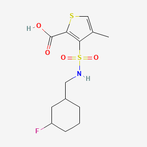 3-[(3-Fluorocyclohexyl)methylsulfamoyl]-4-methylthiophene-2-carboxylic acid