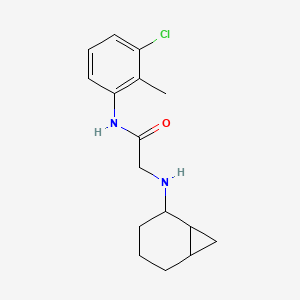 molecular formula C16H21ClN2O B7245721 2-(2-bicyclo[4.1.0]heptanylamino)-N-(3-chloro-2-methylphenyl)acetamide 