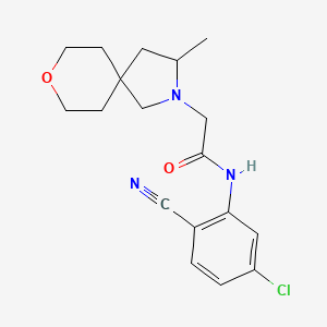 N-(5-chloro-2-cyanophenyl)-2-(3-methyl-8-oxa-2-azaspiro[4.5]decan-2-yl)acetamide