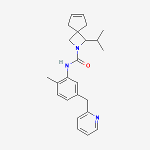 N-[2-methyl-5-(pyridin-2-ylmethyl)phenyl]-3-propan-2-yl-2-azaspiro[3.4]oct-6-ene-2-carboxamide