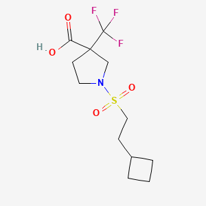 1-(2-Cyclobutylethylsulfonyl)-3-(trifluoromethyl)pyrrolidine-3-carboxylic acid