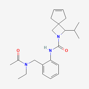 N-[2-[[acetyl(ethyl)amino]methyl]phenyl]-3-propan-2-yl-2-azaspiro[3.4]oct-6-ene-2-carboxamide