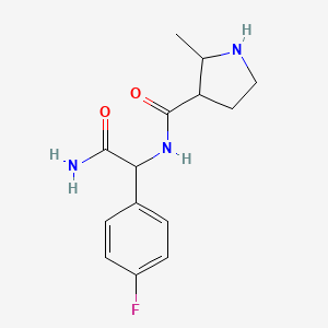 N-[2-amino-1-(4-fluorophenyl)-2-oxoethyl]-2-methylpyrrolidine-3-carboxamide