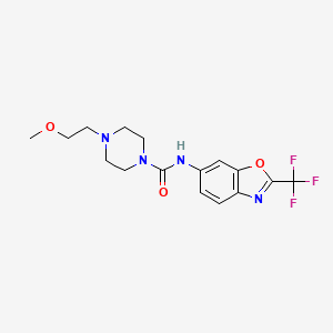 4-(2-methoxyethyl)-N-[2-(trifluoromethyl)-1,3-benzoxazol-6-yl]piperazine-1-carboxamide