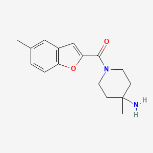 molecular formula C16H20N2O2 B7245787 (4-Amino-4-methylpiperidin-1-yl)-(5-methyl-1-benzofuran-2-yl)methanone 