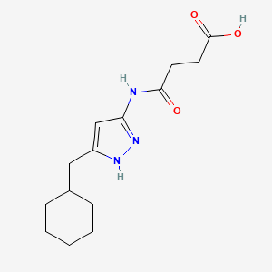 4-[[5-(cyclohexylmethyl)-1H-pyrazol-3-yl]amino]-4-oxobutanoic acid