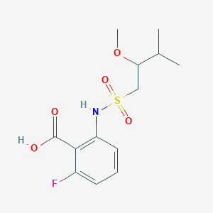 2-Fluoro-6-[(2-methoxy-3-methylbutyl)sulfonylamino]benzoic acid