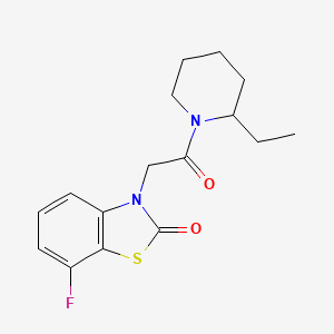 3-[2-(2-Ethylpiperidin-1-yl)-2-oxoethyl]-7-fluoro-1,3-benzothiazol-2-one