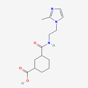 3-[2-(2-Methylimidazol-1-yl)ethylcarbamoyl]cyclohexane-1-carboxylic acid