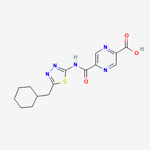 5-[[5-(Cyclohexylmethyl)-1,3,4-thiadiazol-2-yl]carbamoyl]pyrazine-2-carboxylic acid