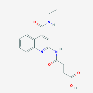 4-[[4-(Ethylcarbamoyl)quinolin-2-yl]amino]-4-oxobutanoic acid