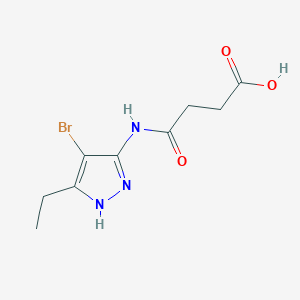 4-[(4-bromo-5-ethyl-1H-pyrazol-3-yl)amino]-4-oxobutanoic acid