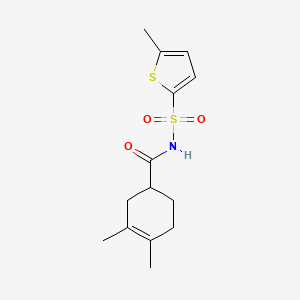 3,4-dimethyl-N-(5-methylthiophen-2-yl)sulfonylcyclohex-3-ene-1-carboxamide