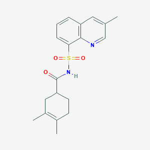 3,4-dimethyl-N-(3-methylquinolin-8-yl)sulfonylcyclohex-3-ene-1-carboxamide