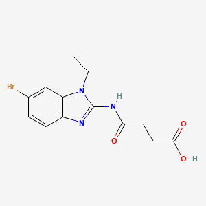 4-[(6-Bromo-1-ethylbenzimidazol-2-yl)amino]-4-oxobutanoic acid