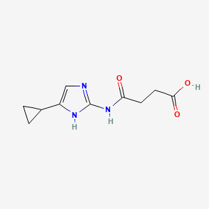 molecular formula C10H13N3O3 B7245941 4-[(5-cyclopropyl-1H-imidazol-2-yl)amino]-4-oxobutanoic acid 