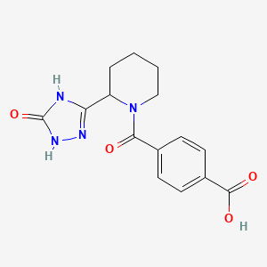 4-[2-(5-Oxo-1,4-dihydro-1,2,4-triazol-3-yl)piperidine-1-carbonyl]benzoic acid