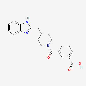 3-[4-(1H-benzimidazol-2-ylmethyl)piperidine-1-carbonyl]benzoic acid