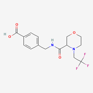 4-[[[4-(2,2,2-Trifluoroethyl)morpholine-3-carbonyl]amino]methyl]benzoic acid