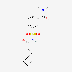 N-[3-(dimethylcarbamoyl)phenyl]sulfonylspiro[3.3]heptane-2-carboxamide