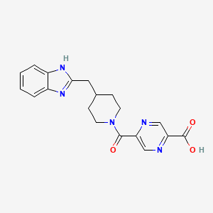 5-[4-(1H-benzimidazol-2-ylmethyl)piperidine-1-carbonyl]pyrazine-2-carboxylic acid