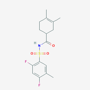 N-(2,4-difluoro-5-methylphenyl)sulfonyl-3,4-dimethylcyclohex-3-ene-1-carboxamide