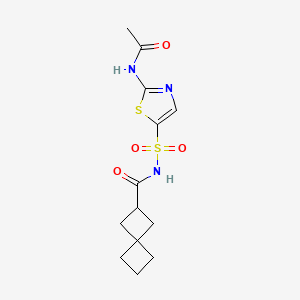 N-[(2-acetamido-1,3-thiazol-5-yl)sulfonyl]spiro[3.3]heptane-2-carboxamide