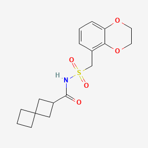 N-(2,3-dihydro-1,4-benzodioxin-5-ylmethylsulfonyl)spiro[3.3]heptane-2-carboxamide