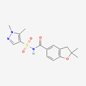 N-(1,5-dimethylpyrazol-4-yl)sulfonyl-2,2-dimethyl-3H-1-benzofuran-5-carboxamide